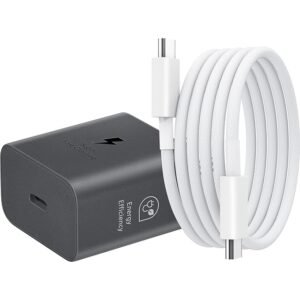 Samsung Compatible 25W Fast Charging Adapter + USB-C Cable